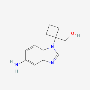 molecular formula C13H17N3O B2376122 [1-(5-amino-2-metil-1H-1,3-benzodiazol-1-il)ciclobutil]metanol CAS No. 1770227-34-3