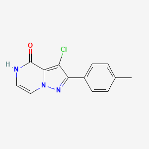 molecular formula C13H10ClN3O B2376124 3-chloro-2-(4-methylphenyl)pyrazolo[1,5-a]pyrazin-4(5H)-one CAS No. 1923120-48-2
