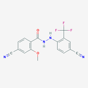 4-Cyano-N'-[4-cyano-2-(trifluoromethyl)phenyl]-2-methoxybenzohydrazide