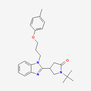 1-tert-butyl-4-{1-[3-(4-methylphenoxy)propyl]-1H-benzimidazol-2-yl}pyrrolidin-2-one