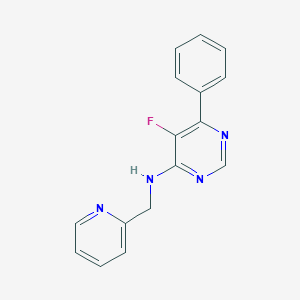 5-Fluoro-6-phenyl-N-(pyridin-2-ylmethyl)pyrimidin-4-amine