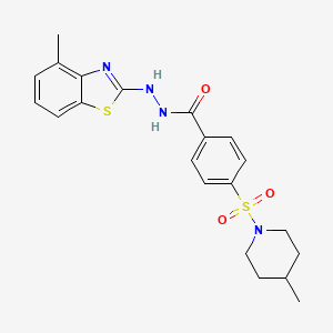 N'-(4-methylbenzo[d]thiazol-2-yl)-4-((4-methylpiperidin-1-yl)sulfonyl)benzohydrazide