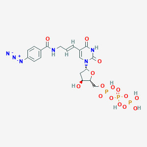 [[(2R,3S,5R)-5-[5-[(E)-3-[(4-azidobenzoyl)amino]prop-1-enyl]-2,4-dioxopyrimidin-1-yl]-3-hydroxyoxolan-2-yl]methoxy-hydroxyphosphoryl] phosphono hydrogen phosphate