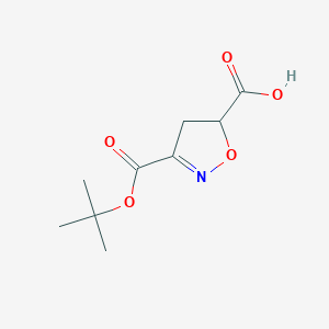 3-[(Tert-butoxy)carbonyl]-4,5-dihydro-1,2-oxazole-5-carboxylic acid