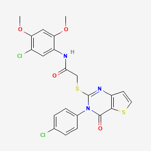 N-(5-chloro-2,4-dimethoxyphenyl)-2-((3-(4-chlorophenyl)-4-oxo-3,4-dihydrothieno[3,2-d]pyrimidin-2-yl)thio)acetamide