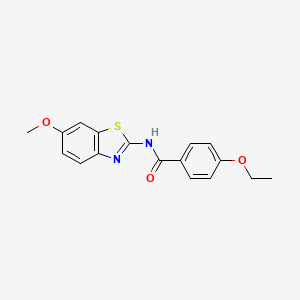 4-ethoxy-N-(6-methoxy-1,3-benzothiazol-2-yl)benzamide