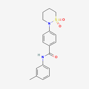 4-(1,1-dioxothiazinan-2-yl)-N-(3-methylphenyl)benzamide