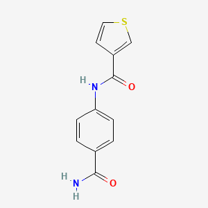 N-(4-carbamoylphenyl)thiophene-3-carboxamide