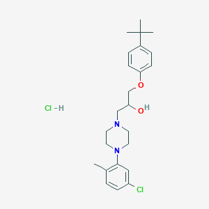 molecular formula C24H34Cl2N2O2 B2376163 1-(4-(叔丁基)苯氧基)-3-(4-(5-氯-2-甲基苯基)哌嗪-1-基)丙烷-2-醇盐酸盐 CAS No. 1216475-97-6