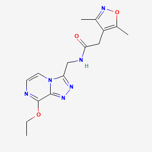 2-(3,5-dimethylisoxazol-4-yl)-N-((8-ethoxy-[1,2,4]triazolo[4,3-a]pyrazin-3-yl)methyl)acetamide