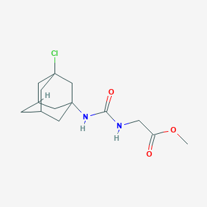 molecular formula C14H21ClN2O3 B2376179 2-[(3-氯-1-金刚烷基)氨基甲酰氨基]乙酸甲酯 CAS No. 438481-30-2