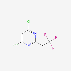 molecular formula C6H3Cl2F3N2 B2376190 4,6-Dichloro-2-(2,2,2-trifluoroethyl)pyrimidine CAS No. 1465571-87-2