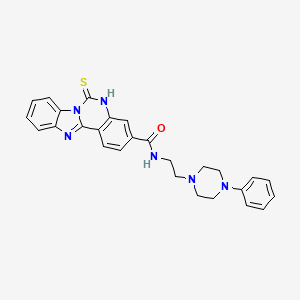 N-[2-(4-phenylpiperazin-1-yl)ethyl]-6-thioxo-5,6-dihydrobenzimidazo[1,2-c]quinazoline-3-carboxamide