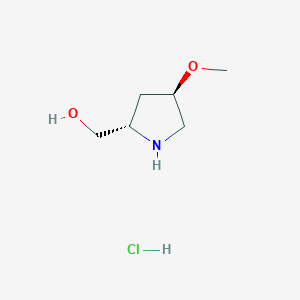 molecular formula C6H14ClNO2 B2376204 ((2S,4R)-4-methoxypyrrolidin-2-yl)methanol hydrochloride CAS No. 1315590-91-0