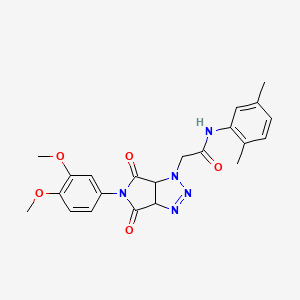 2-[5-(3,4-dimethoxyphenyl)-4,6-dioxo-4,5,6,6a-tetrahydropyrrolo[3,4-d][1,2,3]triazol-1(3aH)-yl]-N-(2,5-dimethylphenyl)acetamide