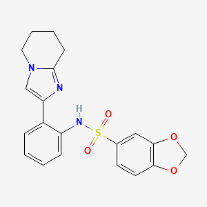N-(2-(5,6,7,8-tetrahydroimidazo[1,2-a]pyridin-2-yl)phenyl)benzo[d][1,3]dioxole-5-sulfonamide