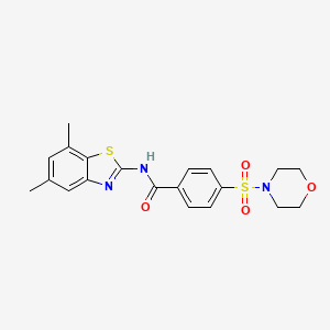 N-(5,7-dimethyl-1,3-benzothiazol-2-yl)-4-morpholin-4-ylsulfonylbenzamide
