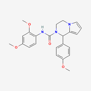 molecular formula C23H25N3O4 B2376226 N-(2,4-dimethoxyphenyl)-1-(4-methoxyphenyl)-3,4-dihydropyrrolo[1,2-a]pyrazine-2(1H)-carboxamide CAS No. 899960-56-6