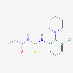 N-[(3-chloro-2-piperidin-1-ylphenyl)carbamothioyl]propanamide