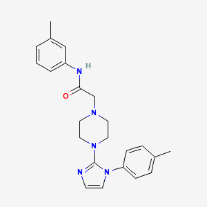 N-(m-tolyl)-2-(4-(1-(p-tolyl)-1H-imidazol-2-yl)piperazin-1-yl)acetamide