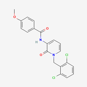 molecular formula C20H16Cl2N2O3 B2376245 N-[1-(2,6-二氯苄基)-2-氧代-1,2-二氢-3-吡啶基]-4-甲氧基苯甲酰胺 CAS No. 338784-55-7