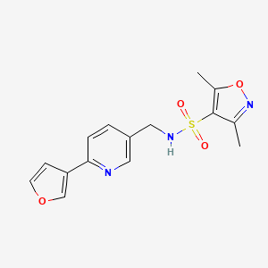 N-((6-(furan-3-yl)pyridin-3-yl)methyl)-3,5-dimethylisoxazole-4-sulfonamide