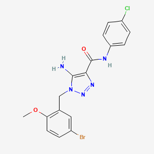 5-amino-1-(5-bromo-2-methoxybenzyl)-N-(4-chlorophenyl)-1H-1,2,3-triazole-4-carboxamide