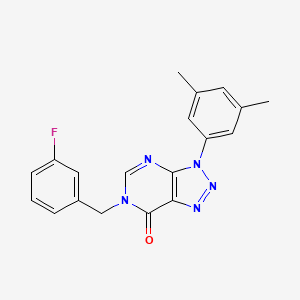 molecular formula C19H16FN5O B2376277 3-(3,5-Dimethylphenyl)-6-[(3-fluorophenyl)methyl]triazolo[4,5-d]pyrimidin-7-one CAS No. 888424-63-3