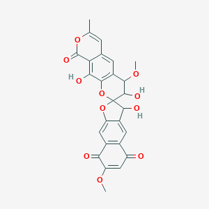 3,3',10-trihydroxy-4,7'-dimethoxy-7-methylspiro[3,4-dihydropyrano[4,3-g]chromene-2,2'-3H-benzo[f][1]benzofuran]-5',8',9-trione