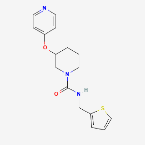 3-(pyridin-4-yloxy)-N-(thiophen-2-ylmethyl)piperidine-1-carboxamide