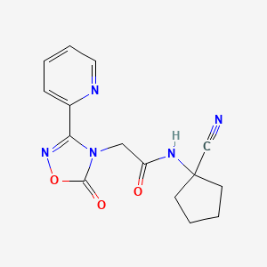N-(1-cyanocyclopentyl)-2-[5-oxo-3-(pyridin-2-yl)-4,5-dihydro-1,2,4-oxadiazol-4-yl]acetamide