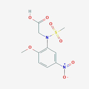 molecular formula C10H12N2O7S B2376294 N-(2-methoxy-5-nitrophenyl)-N-(methylsulfonyl)glycine CAS No. 718603-61-3