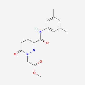 molecular formula C16H19N3O4 B2376304 methyl [3-{[(3,5-dimethylphenyl)amino]carbonyl}-6-oxo-5,6-dihydropyridazin-1(4H)-yl]acetate CAS No. 1260633-31-5