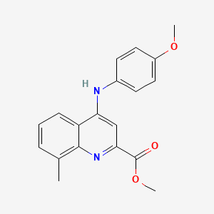 ethyl 2-({[2-{3-[(methylamino)carbonyl]piperidin-1-yl}-7-oxo[1,3]thiazolo[4,5-d]pyrimidin-6(7H)-yl]acetyl}amino)benzoate