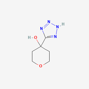 molecular formula C6H10N4O2 B2376307 4-(1H-1,2,3,4-tetrazol-5-yl)oxan-4-ol CAS No. 1803607-53-5
