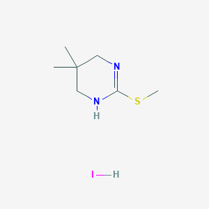 5,5-dimethyl-2-methylsulfanyl-4,6-dihydro-1H-pyrimidine;hydroiodide