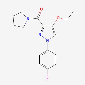 (4-ethoxy-1-(4-fluorophenyl)-1H-pyrazol-3-yl)(pyrrolidin-1-yl)methanone