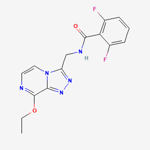 molecular formula C15H13F2N5O2 B2376332 N-((8-乙氧基-[1,2,4]三唑并[4,3-a]吡嗪-3-基)甲基)-2,6-二氟苯甲酰胺 CAS No. 2034415-08-0