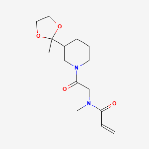 N-Methyl-N-[2-[3-(2-methyl-1,3-dioxolan-2-yl)piperidin-1-yl]-2-oxoethyl]prop-2-enamide