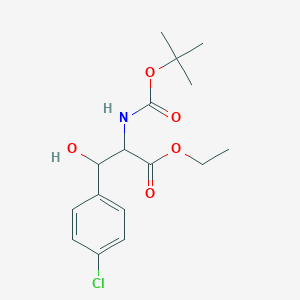 Ethyl 2-{[(tert-butoxy)carbonyl]amino}-3-(4-chlorophenyl)-3-hydroxypropanoate