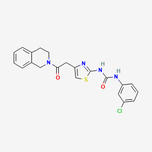 1-(3-chlorophenyl)-3-(4-(2-(3,4-dihydroisoquinolin-2(1H)-yl)-2-oxoethyl)thiazol-2-yl)urea