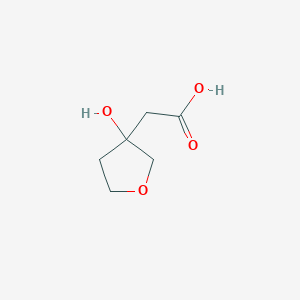 molecular formula C6H10O4 B2376344 2-(3-Hydroxyoxolan-3-yl)acetic acid CAS No. 1342003-05-7