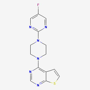 4-[4-(5-Fluoropyrimidin-2-yl)piperazin-1-yl]thieno[2,3-d]pyrimidine