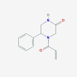 molecular formula C13H14N2O2 B2376346 5-Phenyl-4-prop-2-enoylpiperazin-2-one CAS No. 2361658-03-7