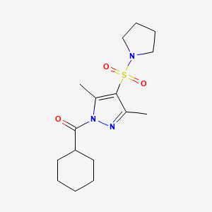 cyclohexyl(3,5-dimethyl-4-(pyrrolidin-1-ylsulfonyl)-1H-pyrazol-1-yl)methanone