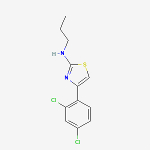 molecular formula C12H12Cl2N2S B2376354 4-(2,4-dichlorophenyl)-N-propyl-1,3-thiazol-2-amine CAS No. 556009-97-3
