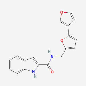 molecular formula C18H14N2O3 B2376357 N-({[2,3'-bifuran]-5-yl}methyl)-1H-indole-2-carboxamide CAS No. 2097926-66-2