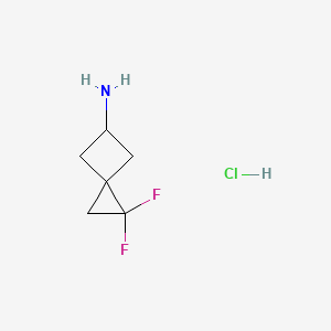 molecular formula C6H10ClF2N B2376358 1,1-Difluorospiro[2.3]hexan-5-amine hydrochloride CAS No. 1955540-34-7
