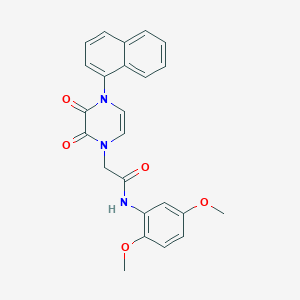 N-(2,5-dimethoxyphenyl)-2-(4-(naphthalen-1-yl)-2,3-dioxo-3,4-dihydropyrazin-1(2H)-yl)acetamide