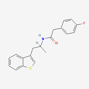 molecular formula C19H18FNOS B2376361 N-(1-(benzo[b]thiophen-3-yl)propan-2-yl)-2-(4-fluorophenyl)acetamide CAS No. 2034297-39-5